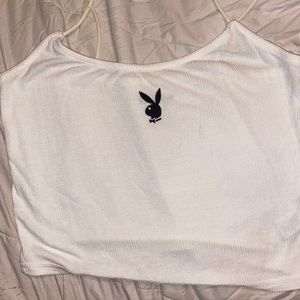 Playboy white tank top